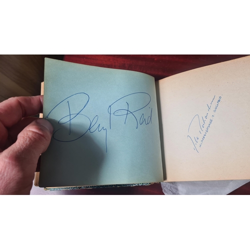 715 - 1960s Autograph Book-Highlights include: Tommy Cooper, Various Cricketers, Harry Corbett, Marty Wild... 