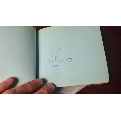 715 - 1960s Autograph Book-Highlights include: Tommy Cooper, Various Cricketers, Harry Corbett, Marty Wild... 