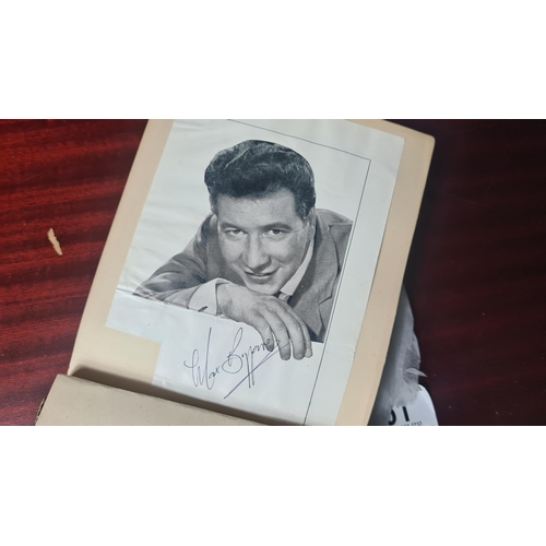 715 - 1960s Autograph Book-Highlights include: Tommy Cooper, Various Cricketers, Harry Corbett, Marty Wild... 