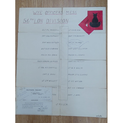 719 - Second World War Officers Mess Ephemera