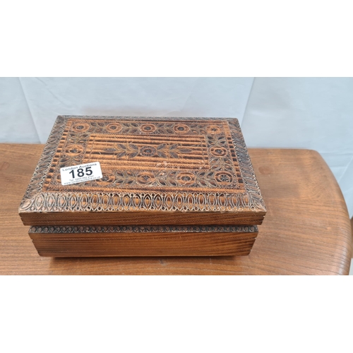 756 - Wooden Jewellery Box Containing Assorted Jewellery