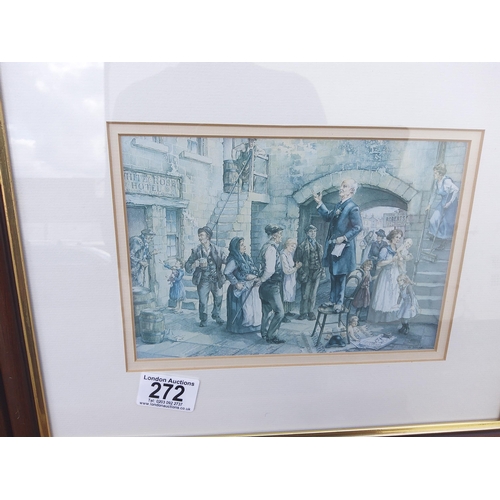 759 - Lot of 4 Framed H Devine Prints