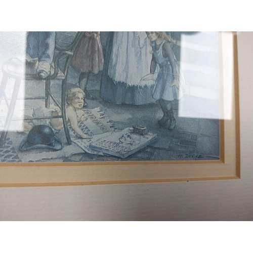 759 - Lot of 4 Framed H Devine Prints