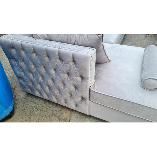 2A - New and Unused Crush Velvet Style Corner Sofa