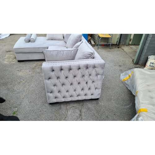 2A - New and Unused Crush Velvet Style Corner Sofa