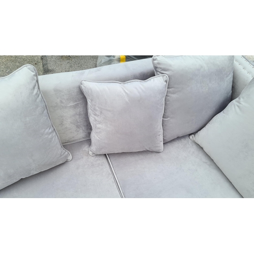 2A - New and Unused Crush Velvet Style Corner Sofa