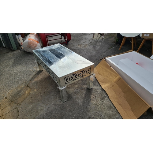 11 - Gucci Inspired Mirrored Glass Coffee Table 128cm x 65cm