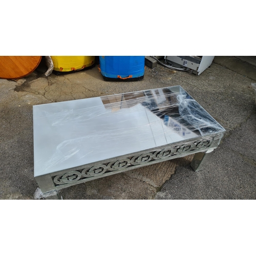 11 - Gucci Inspired Mirrored Glass Coffee Table 128cm x 65cm