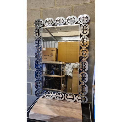 240 - New and Boxed Contemporary Gucci Inspired Mirror (89cm x 129cm)