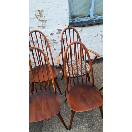 3 - Lot of 9 Vintage Ercol Quaker Elm Dining Chairs