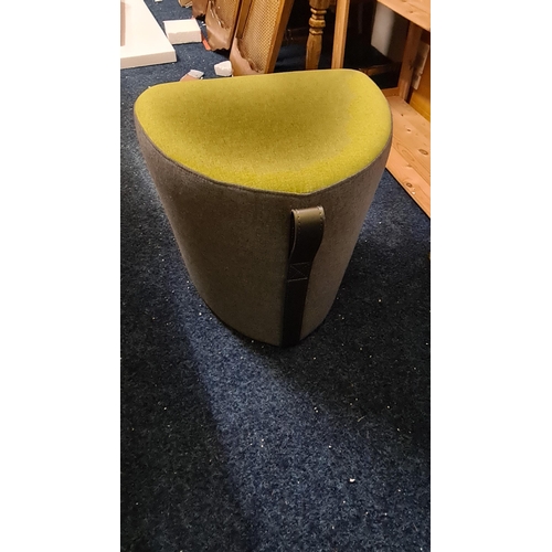 36 - Contemporary Green Upholstered Stool (New and Boxed)