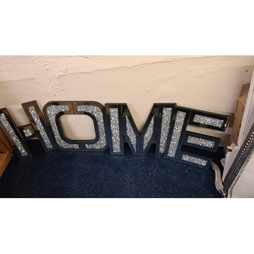 44 - Mirrored Diamante Style Letters Spelling 