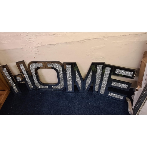 44 - Mirrored Diamante Style Letters Spelling 