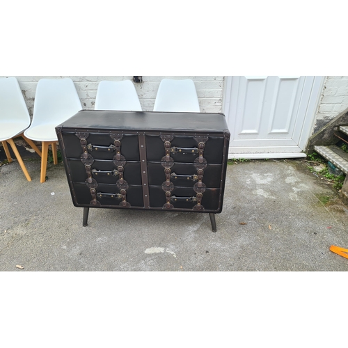 69 - Industrial Style Luggage Chest of Drawers