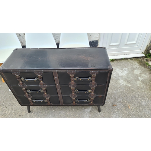 69 - Industrial Style Luggage Chest of Drawers