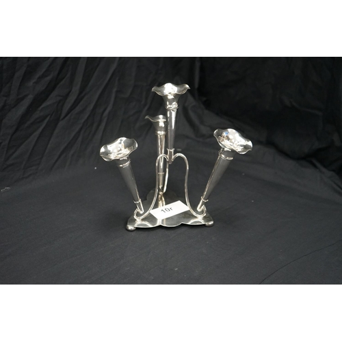 10r - Silver Plated Epergne 25cm Tall