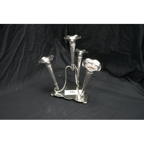 10r - Silver Plated Epergne 25cm Tall