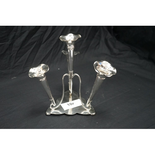 10r - Silver Plated Epergne 25cm Tall