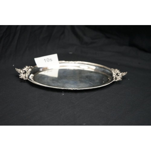 10s - 925 Sterling Silver Tray (340g) 31cm