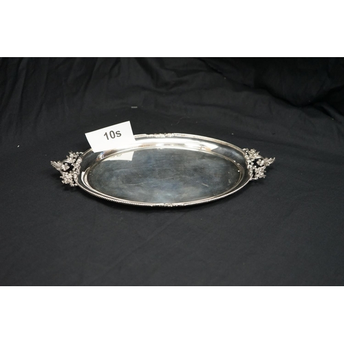 10s - 925 Sterling Silver Tray (340g) 31cm