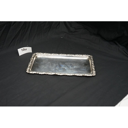 10u - Egyptian Silver Tray (440g) 29.5cm x 17cm