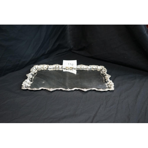 11g - Egyptian Silver Salver (872g) 37cm x 25cm