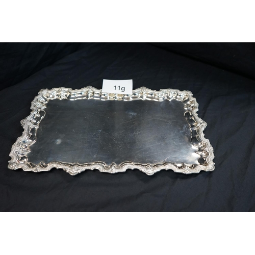 11g - Egyptian Silver Salver (872g) 37cm x 25cm