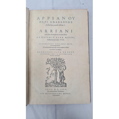 1d - Antiquarian Books-Roman History. Appianus Alexandrinus and Flavius Arrianus. 2 Greek Works in 1 Volu... 