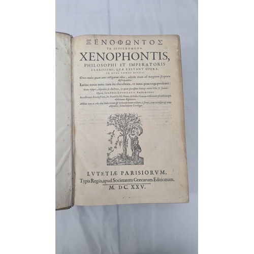 1g - Xenophon-Johannes Leunclavius. Published 1625. Printed by Antonius Stephanus. With Estienne Device t... 