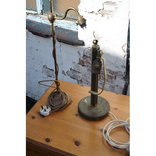 772 - 2 Old Brass Lamps