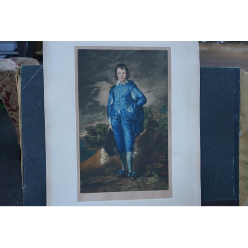 779 - Blue Boy After Thomas Gainsborough -Hand Signed 19th Century Print-Antoine Gaymard