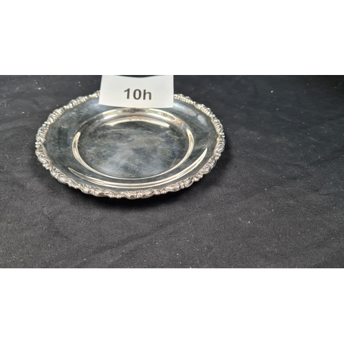 10h - Small Egyptian Silver Dish (116g) 15cm Diameter