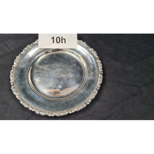 10h - Small Egyptian Silver Dish (116g) 15cm Diameter