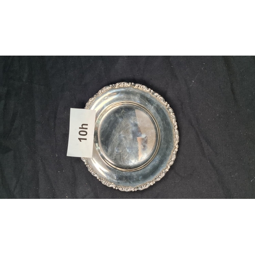 10h - Small Egyptian Silver Dish (116g) 15cm Diameter