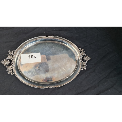 10s - 925 Sterling Silver Tray (340g) 31cm