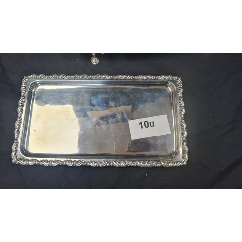 10u - Egyptian Silver Tray (440g) 29.5cm x 17cm