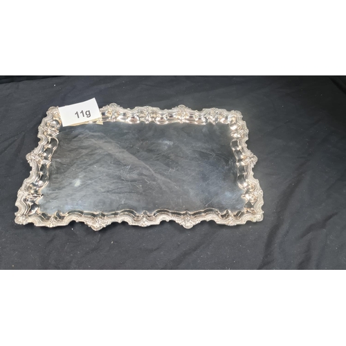 11g - Egyptian Silver Salver (872g) 37cm x 25cm