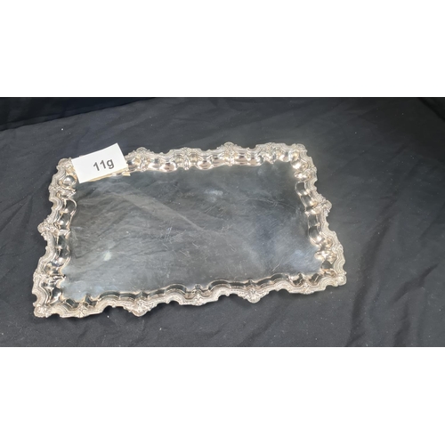 11g - Egyptian Silver Salver (872g) 37cm x 25cm