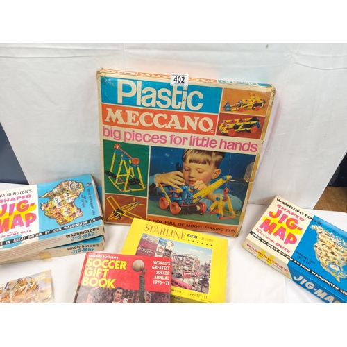 312 - Good Lot of Vintage Toys, Jigsaws, Meccanno etc