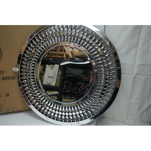 665 - Contemporary Round Wall Mirror 89cm x 89cm New and Boxed