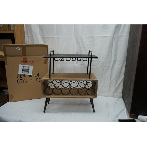 660 - Industrial Style Bottle Rack/Glass Holder