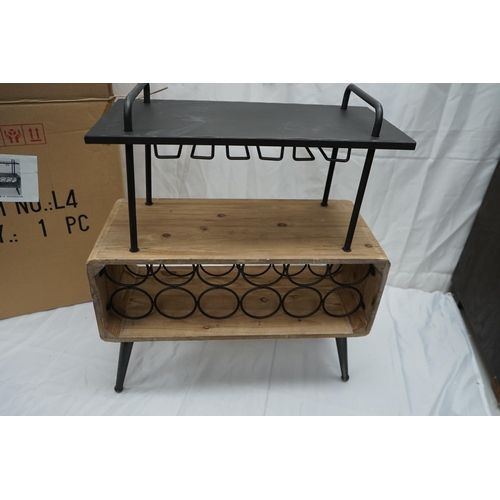 660 - Industrial Style Bottle Rack/Glass Holder