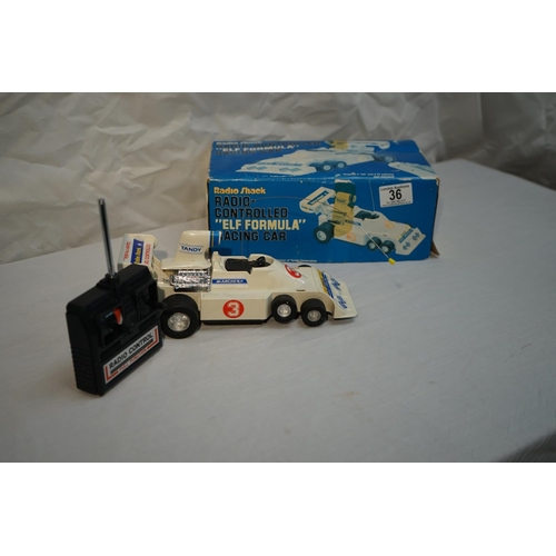 36 - Vintage Boxed Radio Shack Elf Formula RC CAR