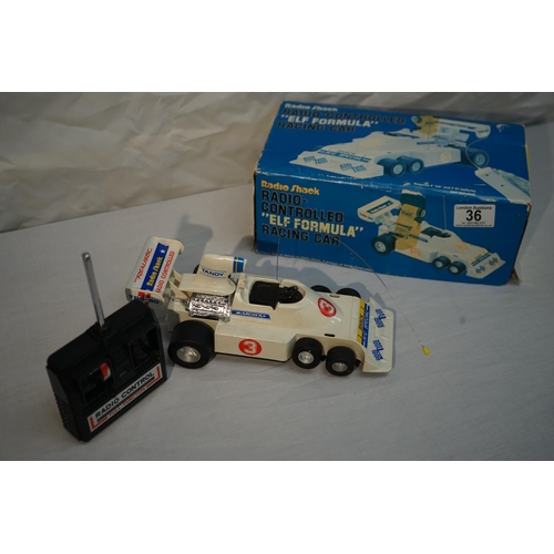 36 - Vintage Boxed Radio Shack Elf Formula RC CAR