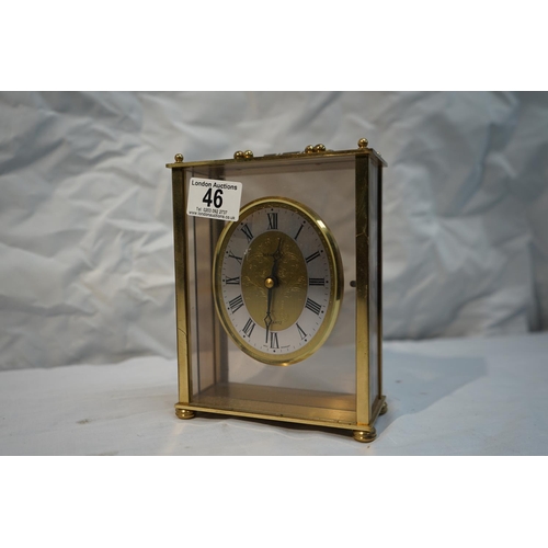 46 - Brass Mantle Clock