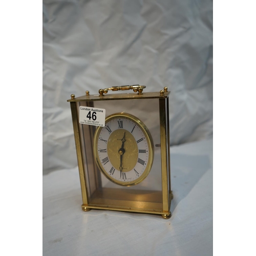 46 - Brass Mantle Clock