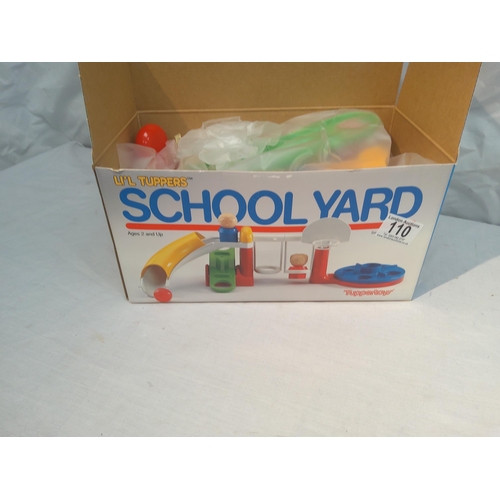 110 - Vintage Tupper toys school yard set boxed