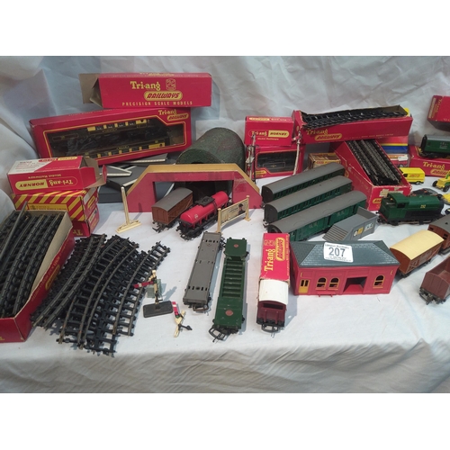 207 - Good Large Lot of Triang/Hornby Trains etc to include Locomotives, Track, Carriages etc