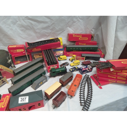 207 - Good Large Lot of Triang/Hornby Trains etc to include Locomotives, Track, Carriages etc