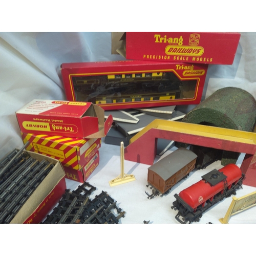 207 - Good Large Lot of Triang/Hornby Trains etc to include Locomotives, Track, Carriages etc